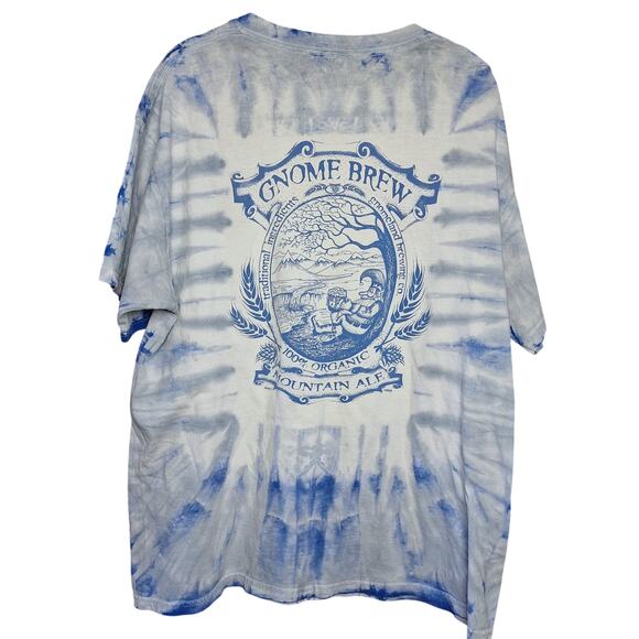 Gnome brew vintage tie dye hraphic print tee garden gnomes unique anvil XL - Picture 2 of 6